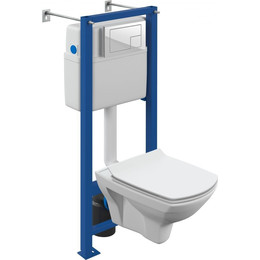Инсталляция с подвесным унитазом Cersanit Carina XL Co Dpl Eo Slim A64119 (кнопка Corner белый) фото 