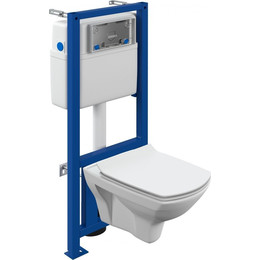 Инсталляция с подвесным унитазом Cersanit Carina XL Co Dpl Eo Slim + Link Pro A64122 фото 