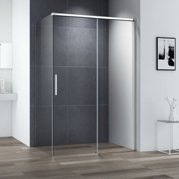 Душевое ограждение Cezares Duet Soft M AH-1 120х100 см (стекло 8 мм), хром/прозрачное фото 