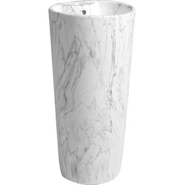 Раковина напольная SantiLine 41 см SL-4008, под мрамор матовая фото 