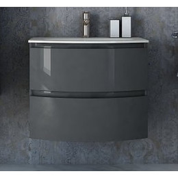 Тумба подвесная с раковиной Cezares Vague 70 см 44221, Antracite фото 