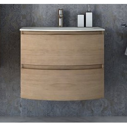 Тумба подвесная с раковиной Cezares Vague 70 см 54834, Rovere Tabacco фото 