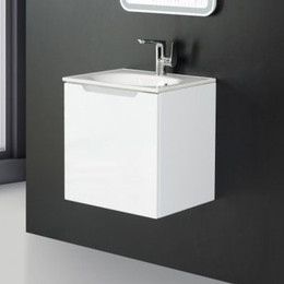 Тумба подвесная с раковиной BelBagno ETNA-500-1C-SO-BL-P 50 см, Bianco Lucido, Цвет фасада: Bianco Lucido фото 