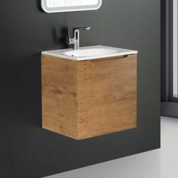 Тумба подвесная с раковиной BelBagno ETNA-500-1A-SO-RN-P-R 50 см, Rovere Nature, Цвет фасада: Rovere Nature фото 