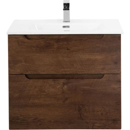 Тумба подвесная с раковиной BelBagno ETNA-H60-1000-2C-SO-RW-P 100 см, Rovere Moro, Цвет фасада: Rovere Moro фото 