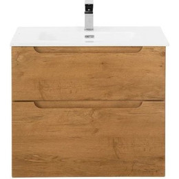 Тумба подвесная с раковиной BelBagno ETNA-H60-600-2C-SO-RN-P 60 см, Rovere Nature, Цвет фасада: Rovere Nature фото 