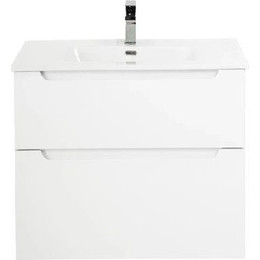 Тумба подвесная с раковиной BelBagno ETNA-H60-700-2C-SO-BL-P 70 см, Bianco Lucido, Цвет фасада: Bianco Lucido фото 