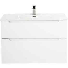 Тумба подвесная с раковиной BelBagno ETNA-H60-800-2C-SO-BL-P 80 см, Bianco Lucido, Цвет фасада: Bianco Lucido фото 