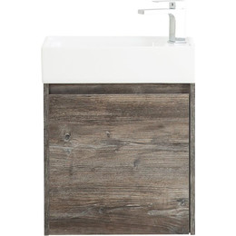 Тумба подвесная с раковиной BelBagno KRAFT MINI-500/260-1A-SO-PP-R 50 см, Pino Pasadena фото 