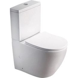 Унитаз-компакт безободковый SantiLine SL-5016 с крышкой микролифт, Цвет производителя: белый фото 