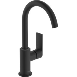 Смеситель для раковины Hansgrohe Rebris E 72576670, черный матовый фото 
