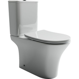 Унитаз-компакт ceramicanova Fortuna Rimless CN9001 с тонкой крышкой микролифт фото 