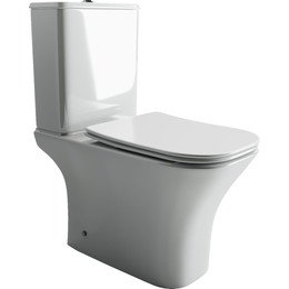 Унитаз-компакт ceramicanova Alfa Rimless CN9002 с тонкой крышкой микролифт фото 
