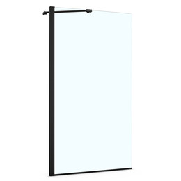 Шторка для ванны Azario Merrit 80х140 см AZ-NF6310-1 800 Black, чёрный/прозрачное фото 