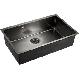 Кухонная мойка Emar EMB-133 PVD Nano Dark 1 мм, чёрный, Цвет производителя: чёрный фото 