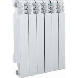 Радиатор Azario AL500/100/6 480х585 мм (6 секции) белый фото 