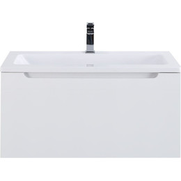 Тумба подвесная с раковиной BelBagno ETNA-M-800/380-1C-SO-BL 80 см, Bianco Lucido фото 