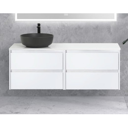 Тумба подвесная со столешницей BelBagno Kraft 120 см KRAFT-600-2C-SO-BO+EK-120-AS-BL-L фото 