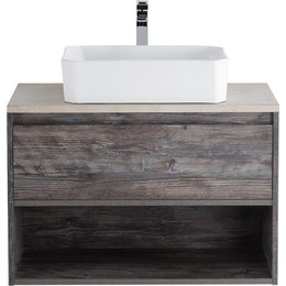Тумба подвесная со столешницей BelBagno Kraft 80 см KRAFT-800-1C-SO-PP+KEP-80-MCO фото 