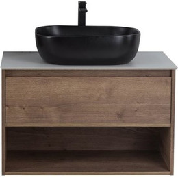 Тумба подвесная со столешницей BelBagno Kraft 80 см KRAFT-800-1C-SO-RT+KEP-80-CESTR фото 