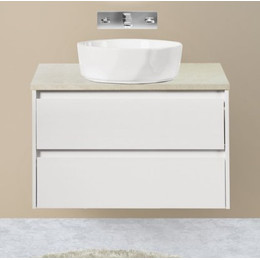 Тумба подвесная со столешницей BelBagno Kraft 80 см KRAFT-800-2C-SO-BO+KEP-80-MCO-W0 фото 