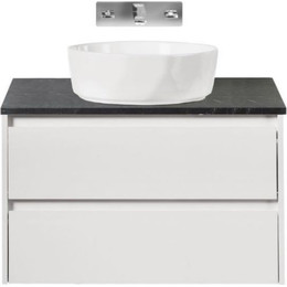 Тумба подвесная со столешницей BelBagno Kraft 80 см KRAFT-800-2C-SO-BO+KEP-80-MNO-W0 фото 