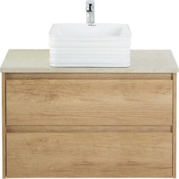 Тумба подвесная со столешницей BelBagno Kraft 80 см KRAFT-800-2C-SO-RNN+KEP-80-MCO фото 