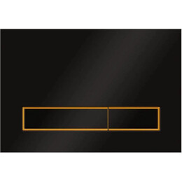 Кнопка смыва Veconi Square Design VFSD003BLG, черный/золото матовое фото 