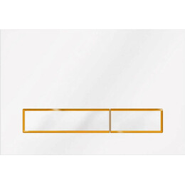 Кнопка смыва Veconi Square Design VFSD003WHG, белый/золото матовое фото 