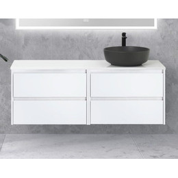 Тумба подвесная со столешницей BelBagno Kraft 120 см KRAFT-600-2C-SO-BO+EK-120-AS-BL-R фото 