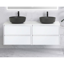 Тумба подвесная со столешницей BelBagno Kraft 140 см KRAFT-700-2C-SO-BO+EK-140-2-BO фото 