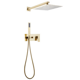 Душевая система для душа Abber Daheim AF8218G, золото матовое фото 