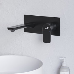 Смеситель для раковины настенный RGW SP-46B 51140546-04, черный матовый фото 
