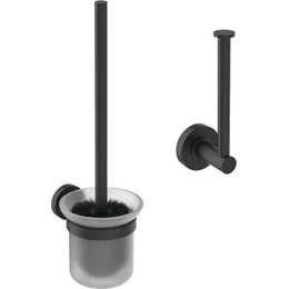 Набор аксессуаров для ванной комнаты Ideal Standard Silk Black IOM BL001XG, черный матовый фото 