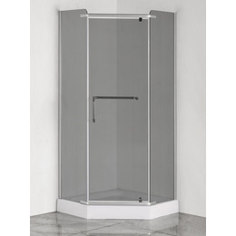 Душевое ограждение Loranto 100x100 см CS-816S B 100 (GRAY) сатин/серое фото 