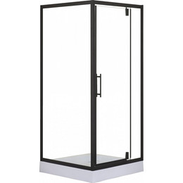 Душевое ограждение Loranto 90x90 см CS-604A 90, черный/прозрачное фото 