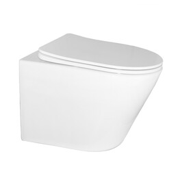 Унитаз подвесной безободковый Azario Teramo AZ-0053 SP с крышкой микролифт, Цвет производителя: белый фото 