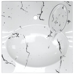 Раковина над стиральной машиной Azario Carmen 60 см CS00078503, белый мрамор фото 