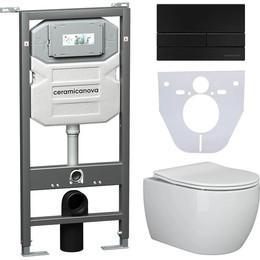 Инсталляция с подвесным унитазом ceramicanova Play Rimless CN3001_1002B_1000 фото 