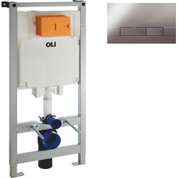 Инсталляция для унитаза Oli 80 300572mGM00 (кнопка смыва Glam, хром глянец) фото 