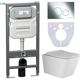 Инсталляция с подвесным унитазом ceramicanova Metric Rimless CN3007_1001CH_1000 фото 