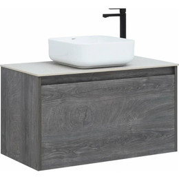 Тумба подвесная со столешницей Aquanet Nova Lite 90 см 242269 (1 ящик) дуб рошелье, Цвет фасада: дуб рошелье фото 