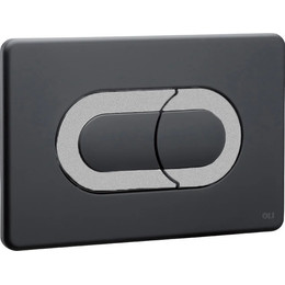 Кнопка смыва Oli Salina (пневматическая) 640099, черный матовый/хром матовый фото 