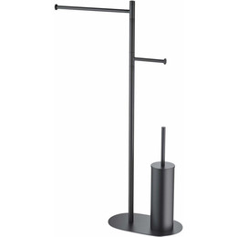 Стойка с держателем и ёршиком Timo Saona 13085/03, цвет чёрный фото 