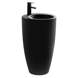 Раковина напольная Azario Comella 50 см AZ-311MB, черный матовый фото 