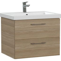 Тумба подвесная с раковиной Cersanit Lara 60 см 64134, орех фото 