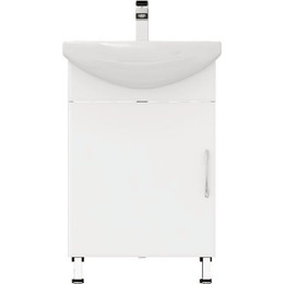 Тумба напольная с раковиной Mirsant Оптима 55 см, белый фото 