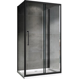 Душевое ограждение Abber Schwarzer Diamant 100х90 см AG30100BH-S90B-S90B, черный/прозрачное фото 