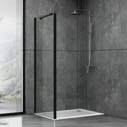 Боковая стенка Abber Schwarzer Diamant 100 см AG100BS, черный/прозрачное фото 