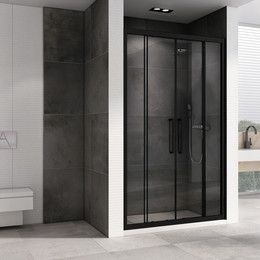 Душевая дверь Abber Schwarzer Diamant 140 см AG33140BH, черный/прозрачное фото 